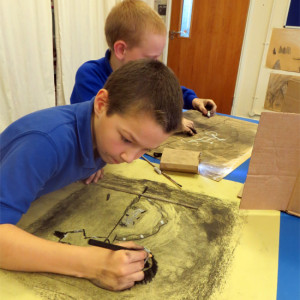 Creating "dramatic" charcoal drawings