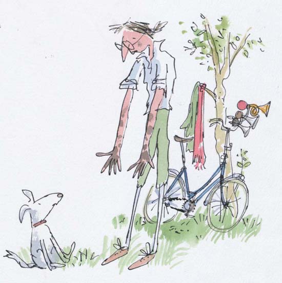 Image (c) Quentin Blake, 1987 from 'Mrs Armitage on Wheels' (published by Jonathan Cape)