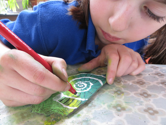 Drawing on Pebbles