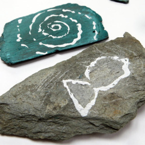 Drawing on pebbles
