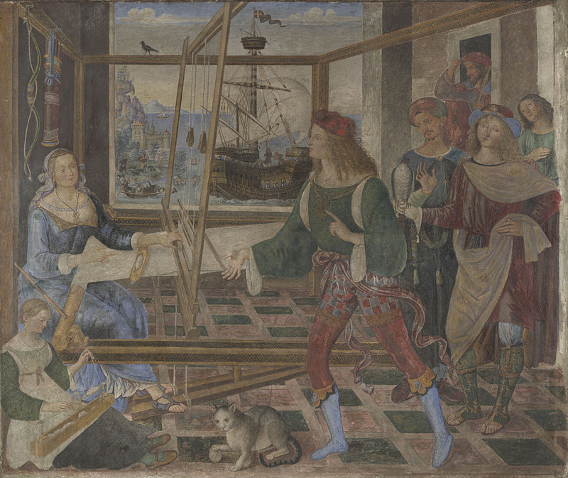 Penelope with the Suitors about 1509, Pintoricchio