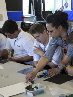 Students are encouraged to experiment with texture and line while mark making on their acetate