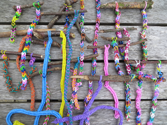 loom bands in progress