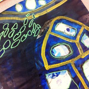 Using Posca marker pens over the image