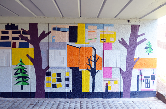 Detail of finished mural