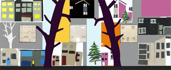 Detail of finished mural design
