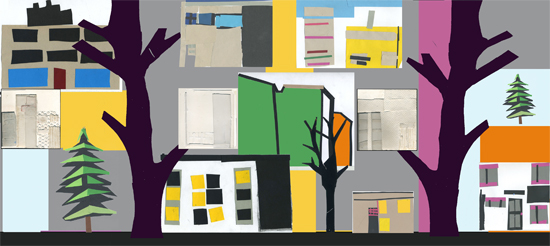Detail of finished mural design