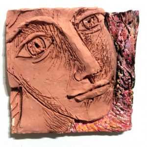 Self portrait using clay