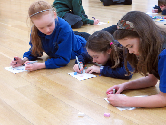 Children began by attempting to make drawings of single Lego blocks...