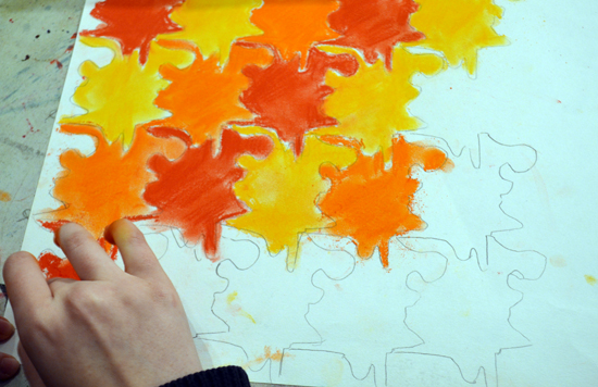 Libby's tessellation in pastel on paper
