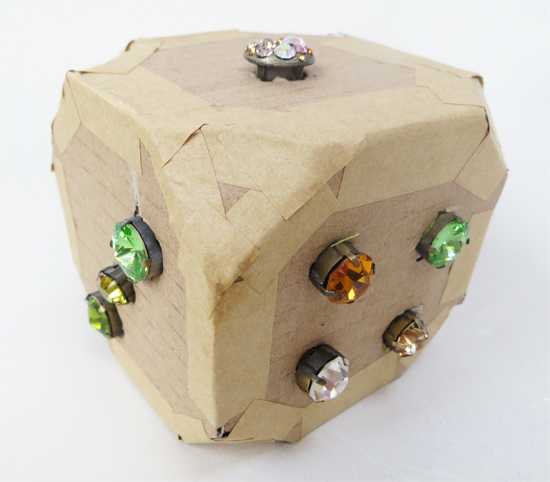 Cardboard as a construction material, fastened with paper tape Cardboard as a construction material, fastened with paper tape