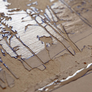 Adding textured paper and gloss medium