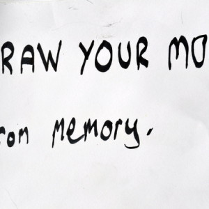 Draw your mum from memory - Drawing prompt by teenager at AccessArt's Drawing Class for Teenagers