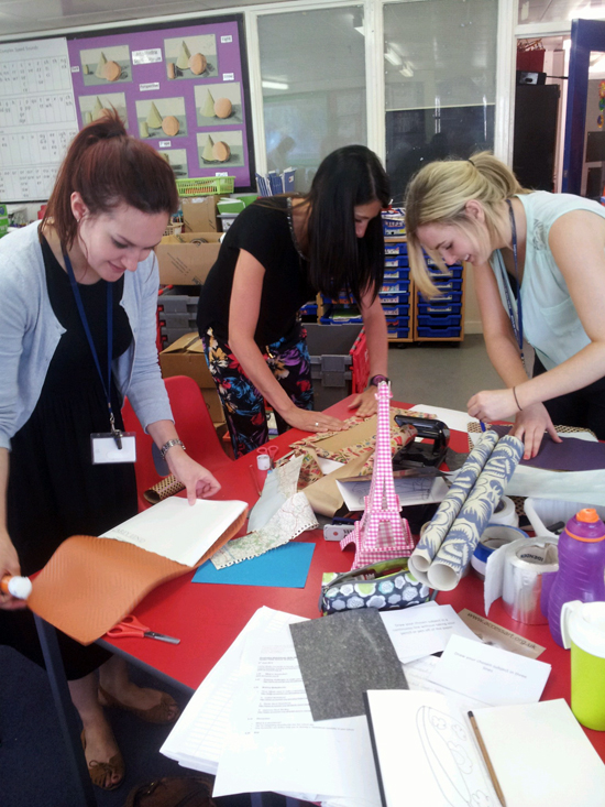 Teachers at Garden Fields JMI School in St Albans make sketchbooks