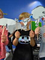 Year 3 pupils at milton Road Primary School and their Articulated Beasts