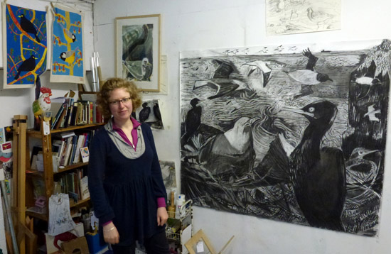 Kittie in her studio