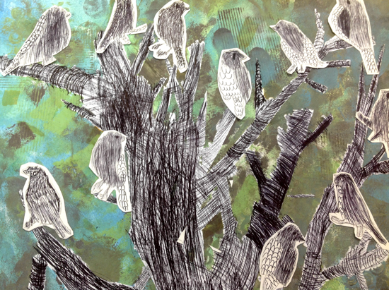 This project gives the class the opportunity to work individually and then for their drawings to come together into a communal artwork 