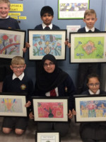 Artwork framed ready for display at Ravello's