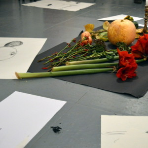 Production of still life drawings