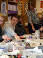 Classroom at Red2Green turned studio during AccessArt's residency