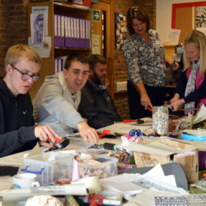 Classroom at Red2Green turned studio during AccessArt's residency