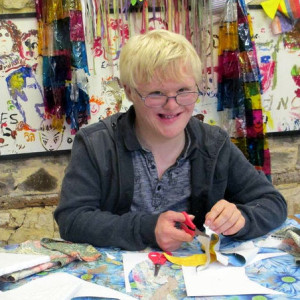 Learner in the Art room at Frimhurst, Surrey