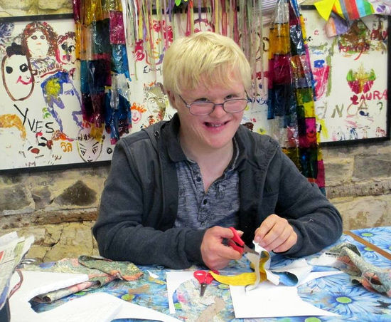 Artist Kaz Trinder shares a glimpse of her work with adults with learning difficulties at Frimhurst Enterprises, Surry