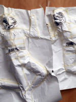 Figures on wall - Astronaut body casts with Gillian Adair McFarland