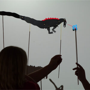 Find a recording of a zoom session exploring how to encourage pupils to mak inventive shadow puppets