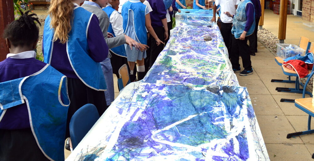 Finished work - Pupils marvel at their creation! 