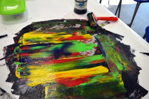 Arts and Minds - Cambourne - week six - monoprinting - SC