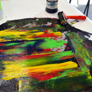 Arts and Minds - Cambourne - week six - monoprinting - SC