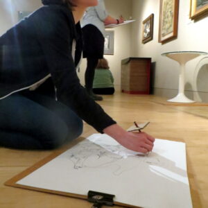 Teachers draw in the 20th Century Gallery in the Fitzwilliam Museum, Cambridge