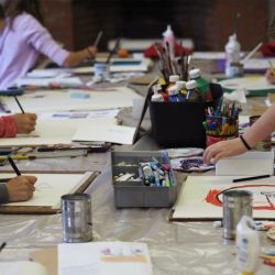 Saturday club for children and teenagers. "Our club has been running for three years and our numbers are growing. We have entered and won prizes in local art competitions with the work we have produced at our Brilliant Makers Club".