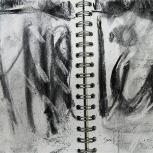 moving the charcoal about the page
