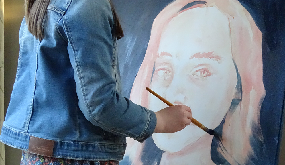 Acrylic self-portrait