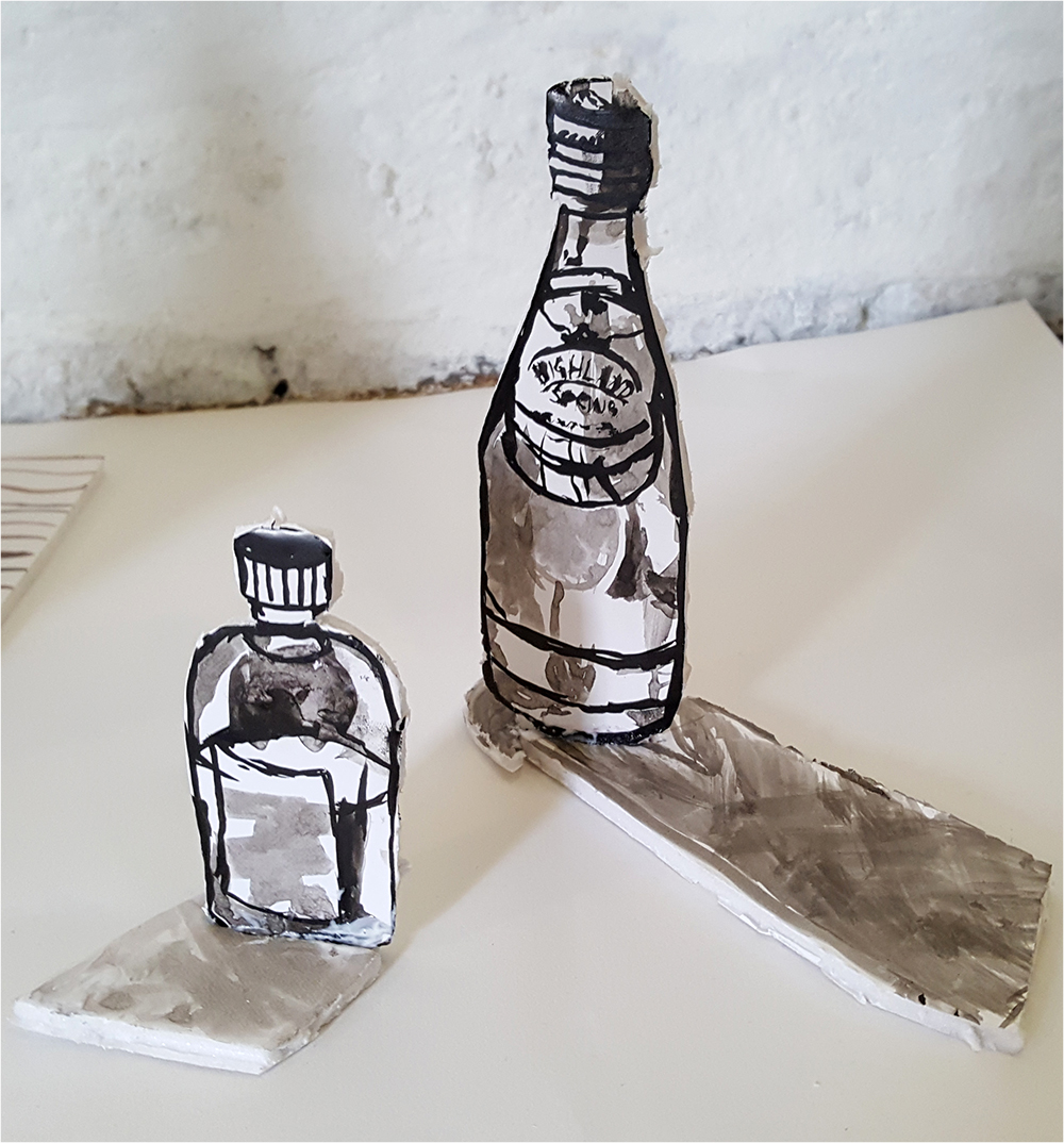 Drawing of bottles