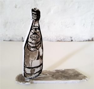 Drawing of mineral water bottle