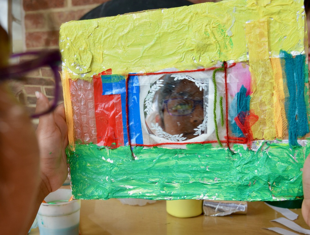 Finished 'Under the Ocean Mirror' by a year four pupil at Ridgefield Primary School _SC-Ridgefield