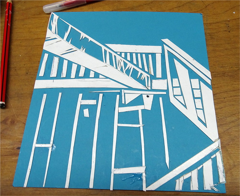 Collagraph plate inspired by inside Amphis