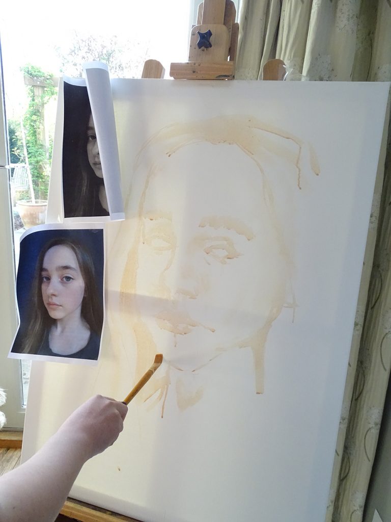 Self Portrait in Acrylic