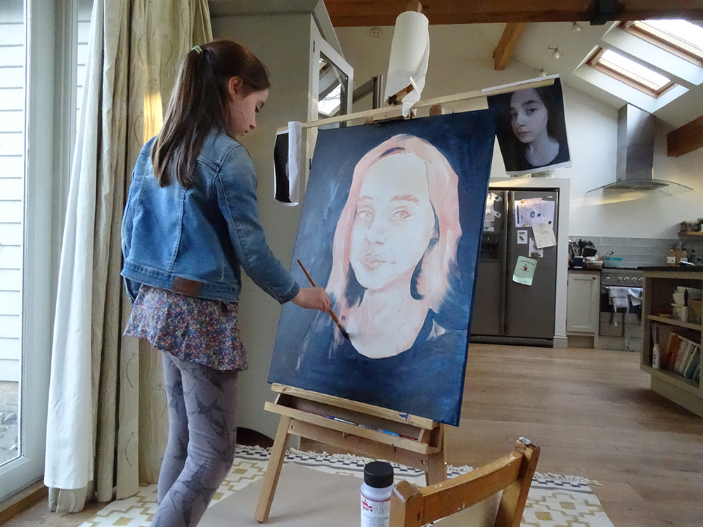 Creating a background that will frame the face