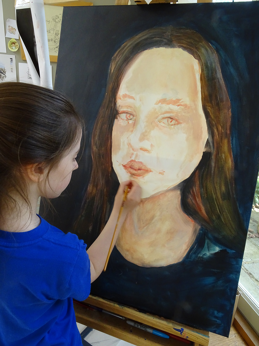 acrylic self-portrait
