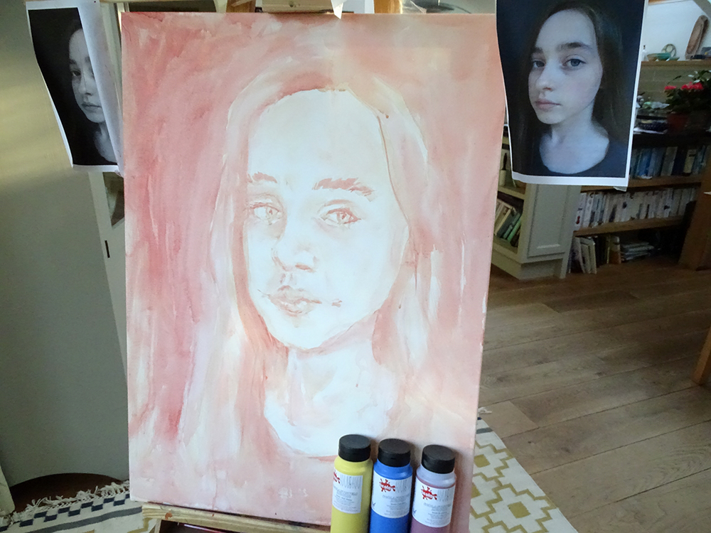 Roughed out self protrait