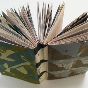 Sketchbook made of screen printed pages
