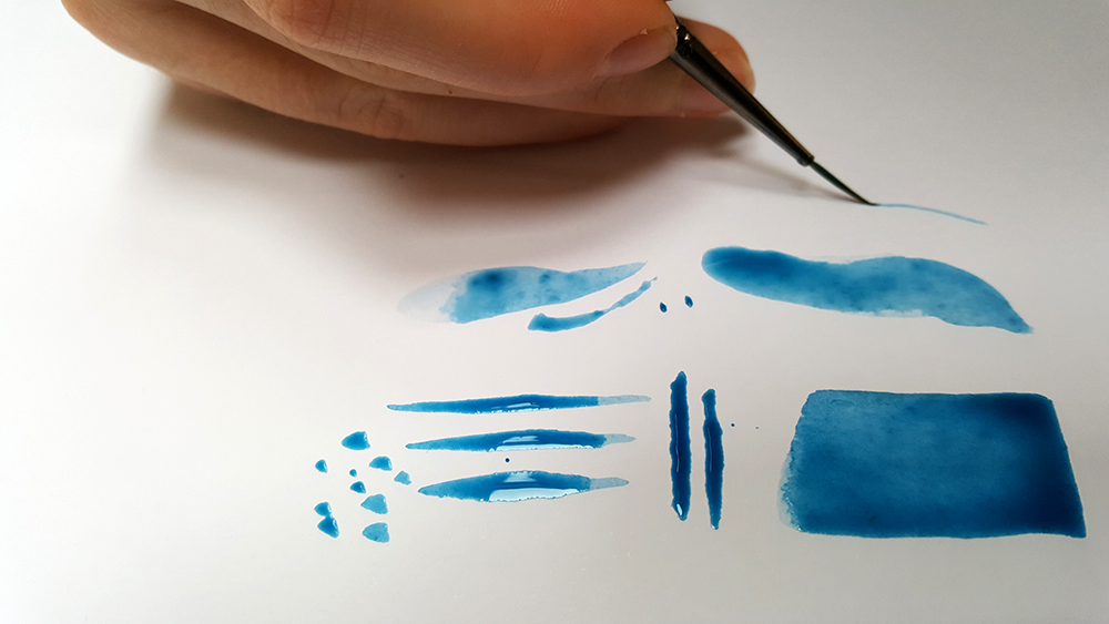 Exploring the anatomy of the brush and how it affects the marks the brush can make