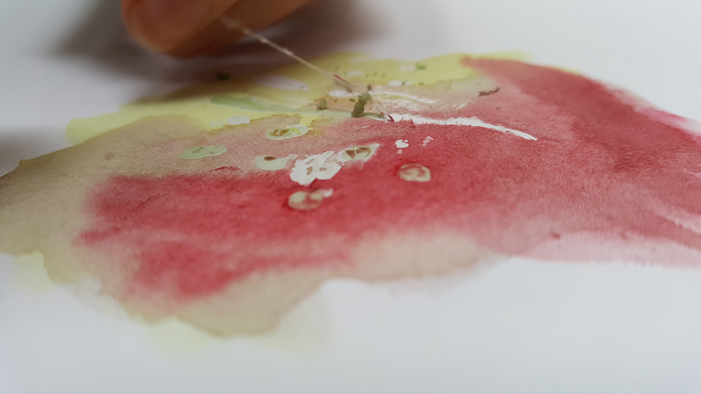 Peeling away the masking fluid