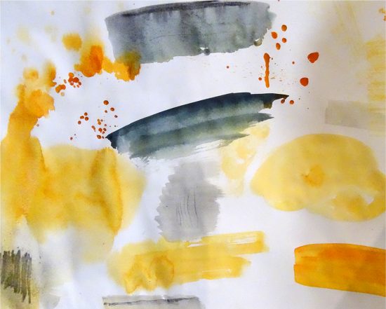 After studying paintings from the collection at first hand and identifying how various marks within the paintings may have been made, teachers undertake their own exploration of working with watercolour.