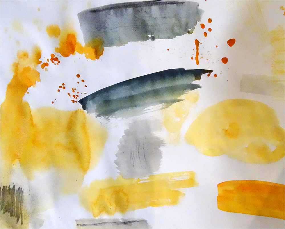 Exploratory mark making and colour mixing