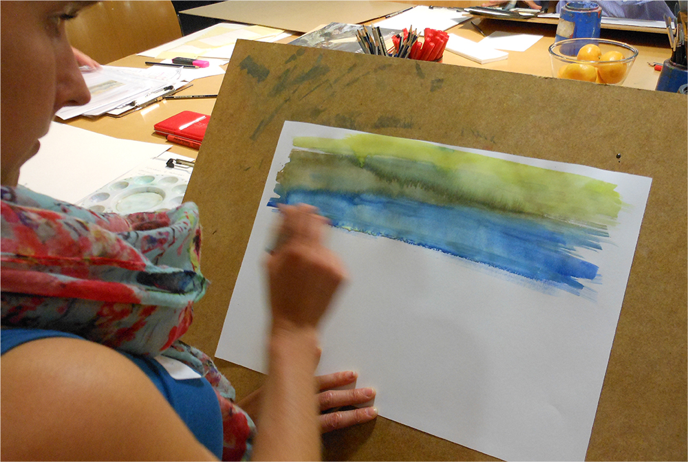 Creating a watercolour wash